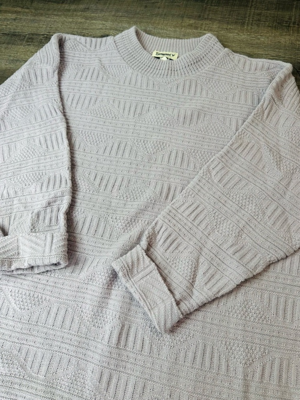 Light Lavender Crewneck Sweater by Spunky Cottagecore Grandma 2X